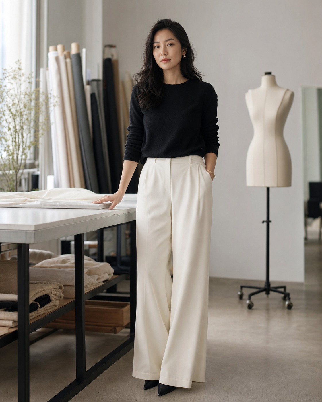 Lumina fashion founder in her studio