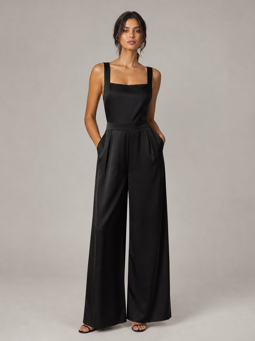 Silk Wide-Leg Jumpsuit