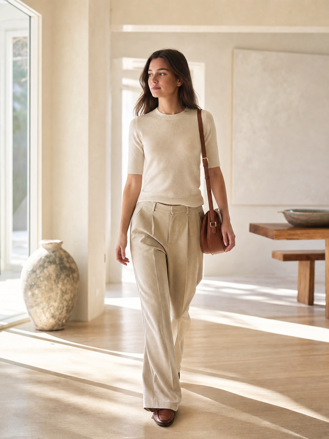 Woman in an elevated everyday outfit