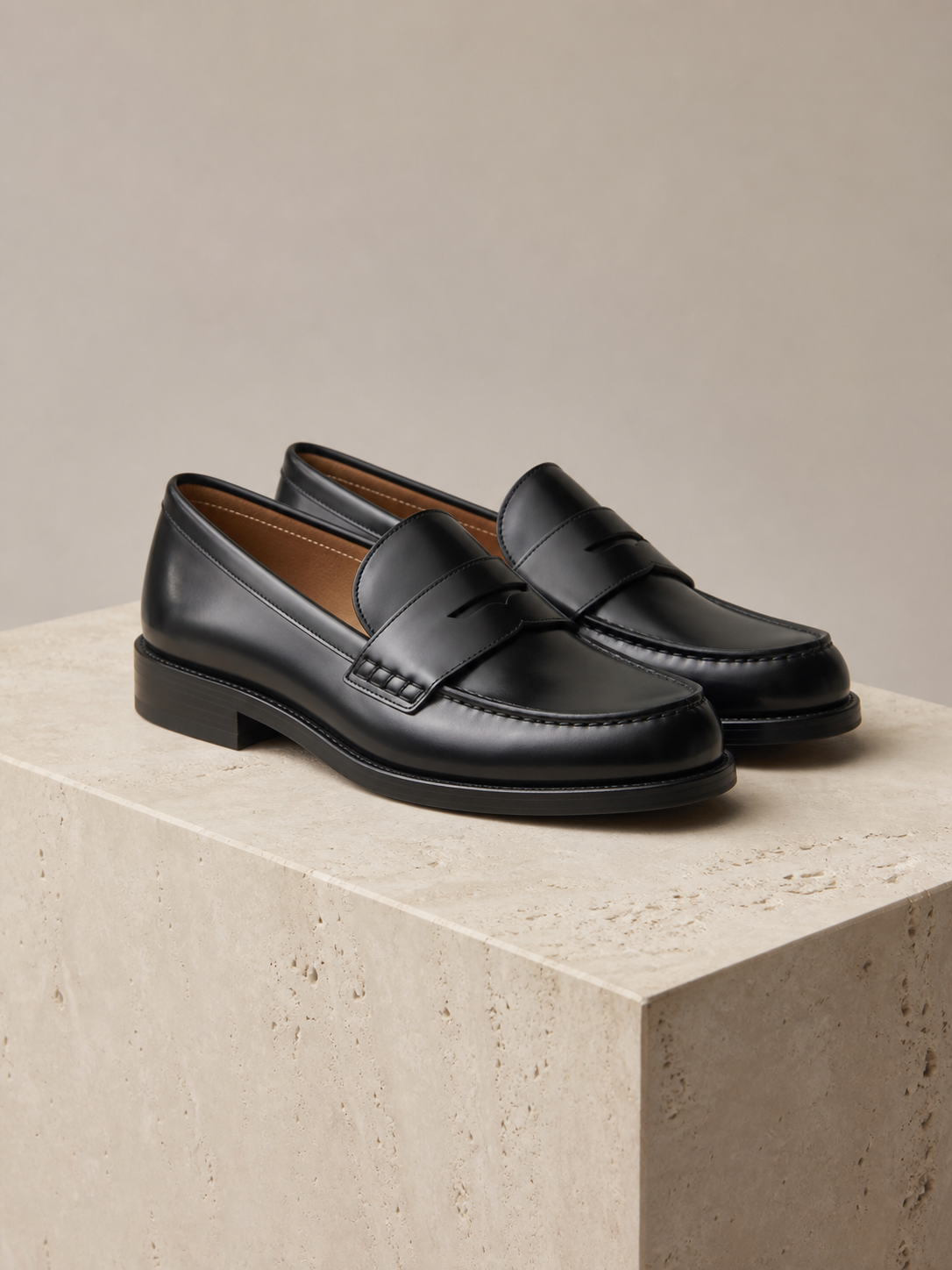 Polished Leather Loafers