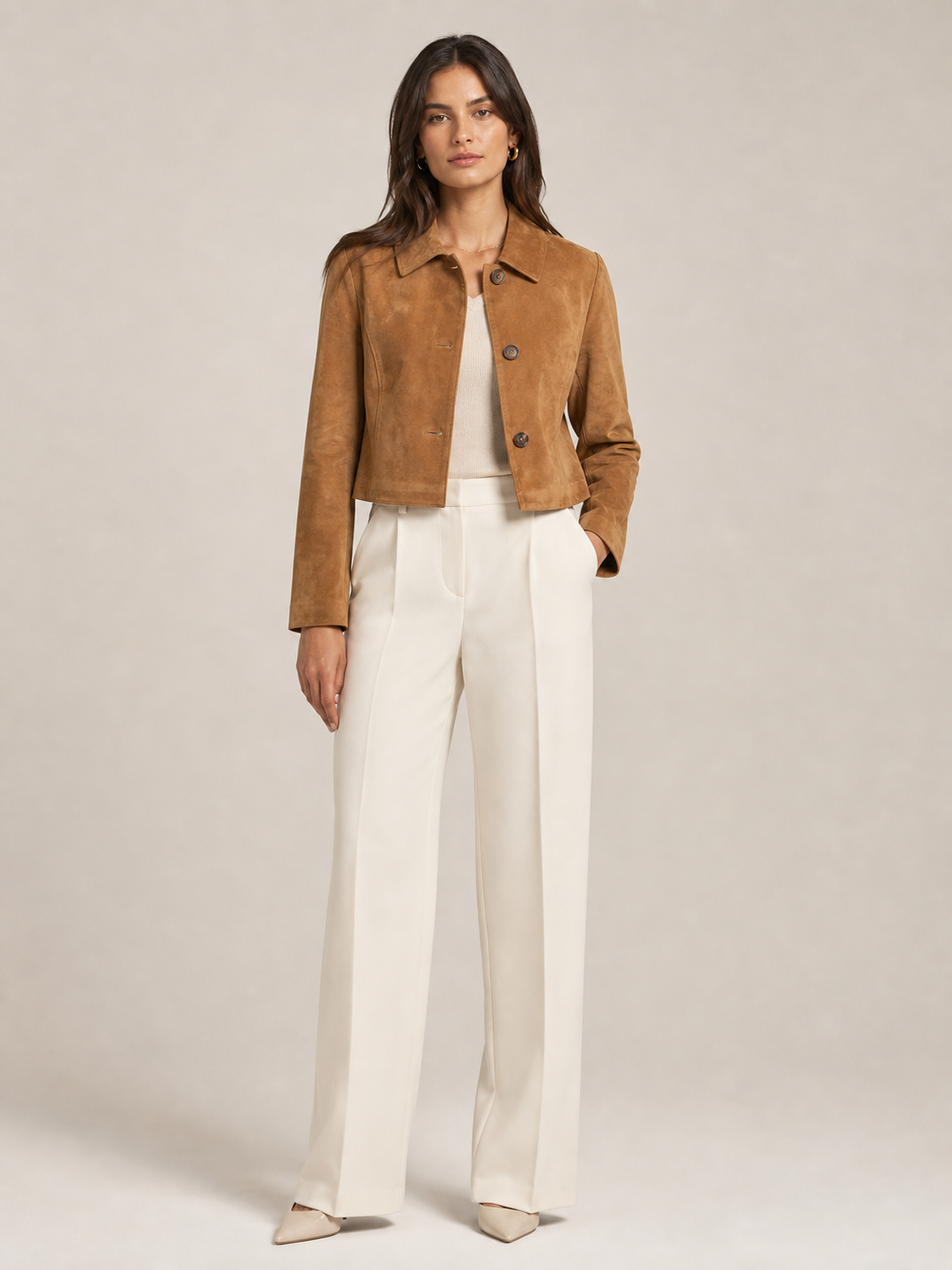 Cropped Suede Jacket